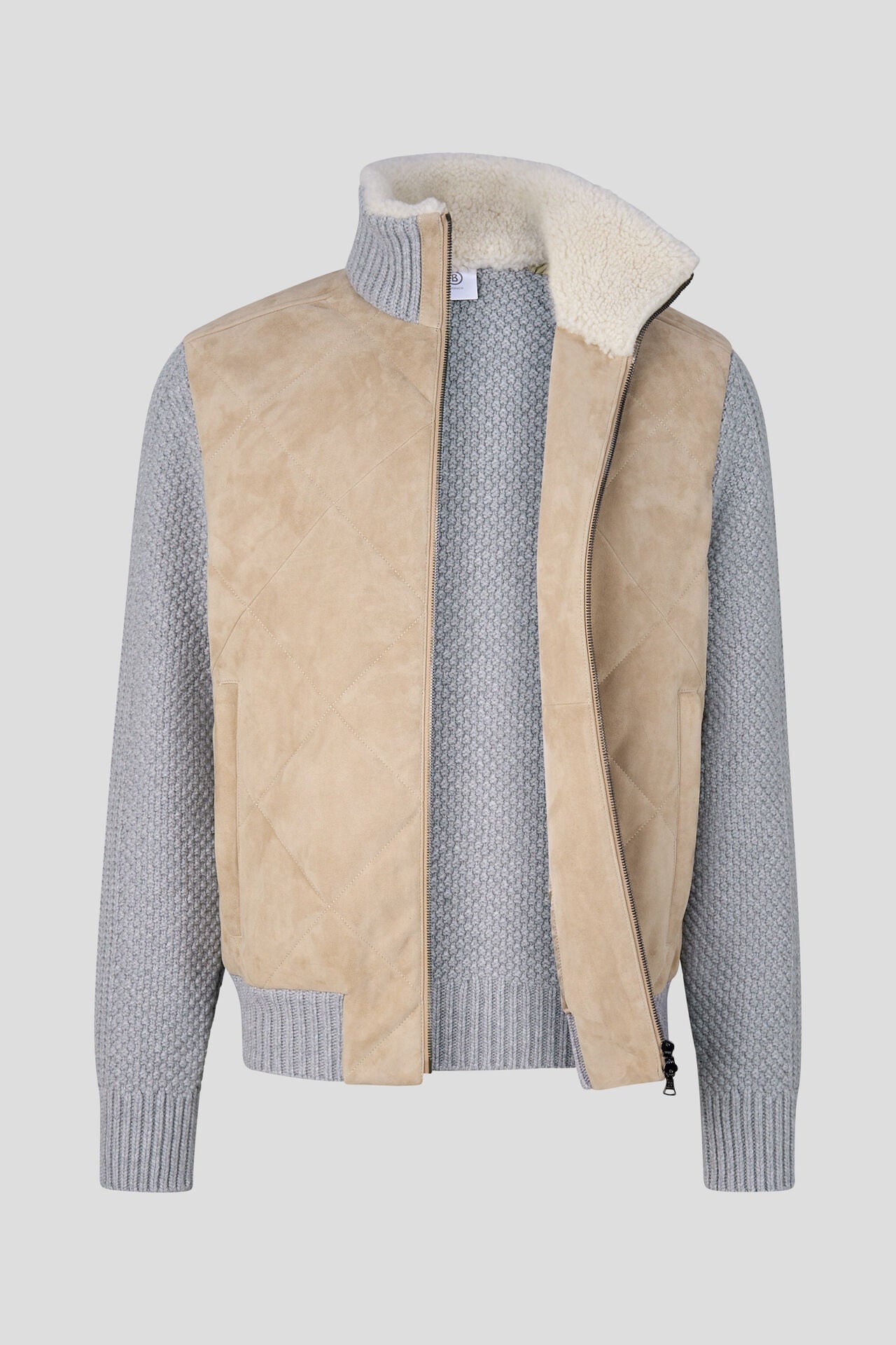 Sandro Leather knit jacket