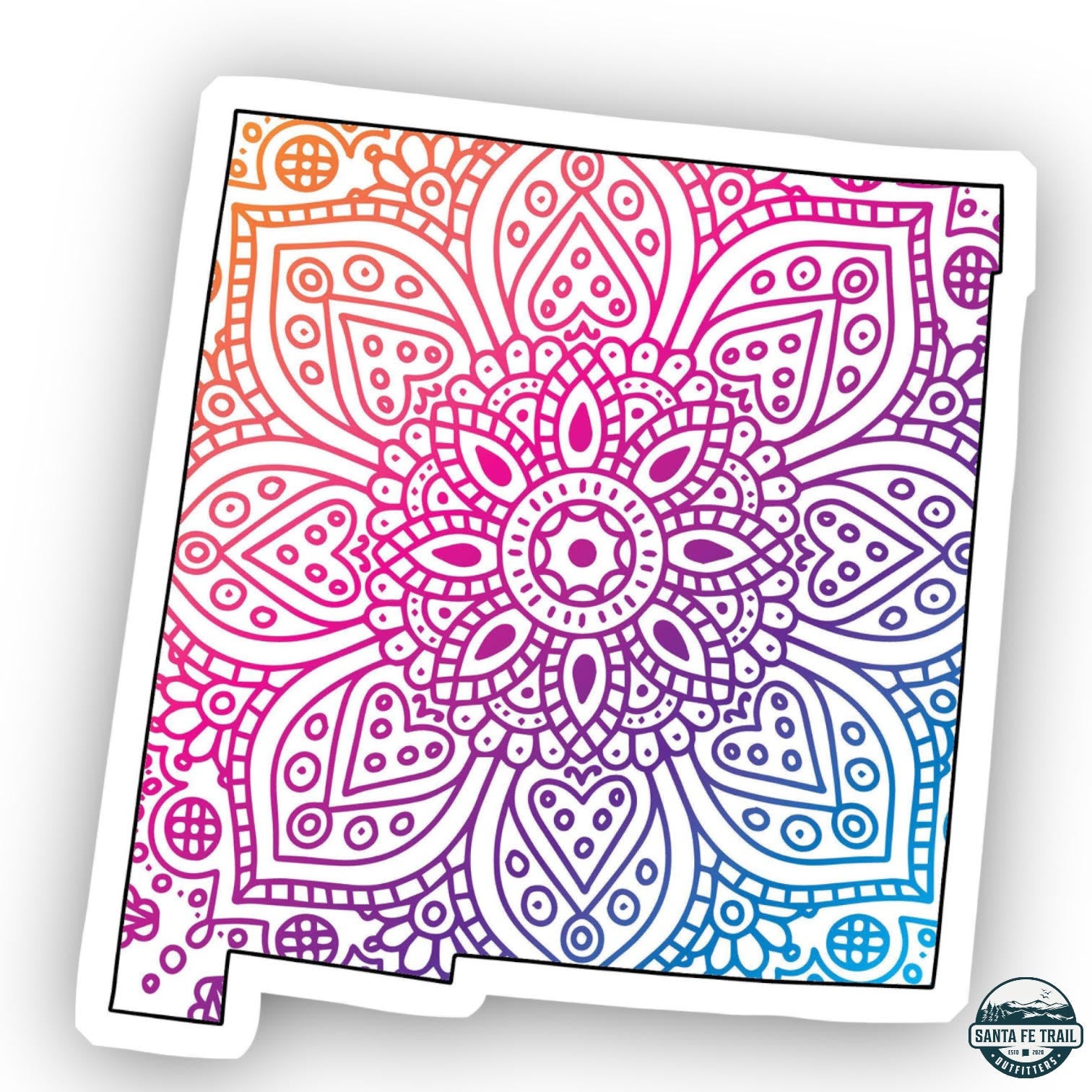 New Mexico Mandala Pattern Sticker
