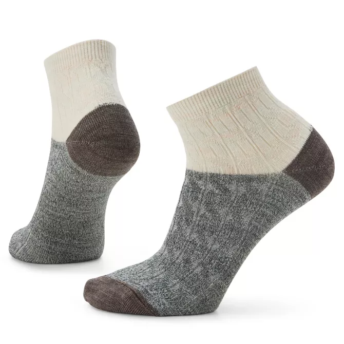 Everyday Cable Ankle Socks - Moonbeam - L