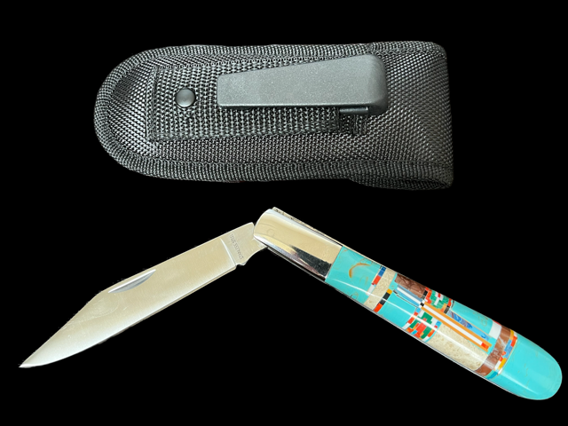 Multi Inlay Knife w/ Black Case