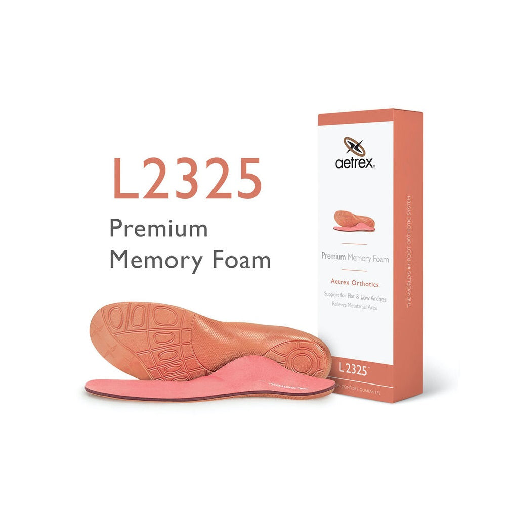 L2325 Women's Premium Memory Foam Posted Orthotics W/ Metatarsal Support