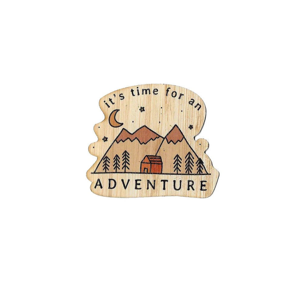 It's Time for an Adventure - Bamboo Wood Sticker