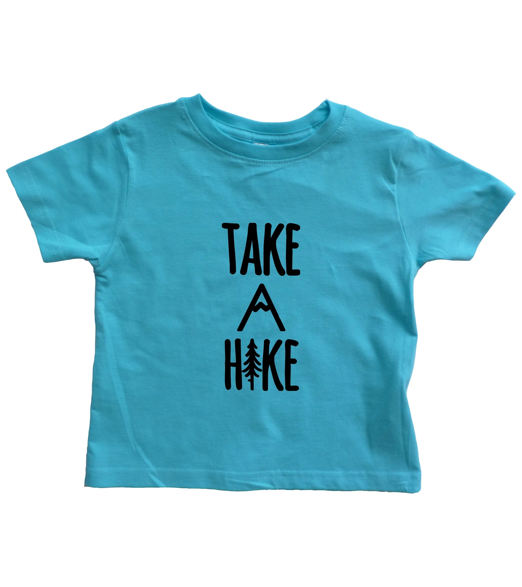 Aqua with Black Take a Hike Toddler Shirt 3T