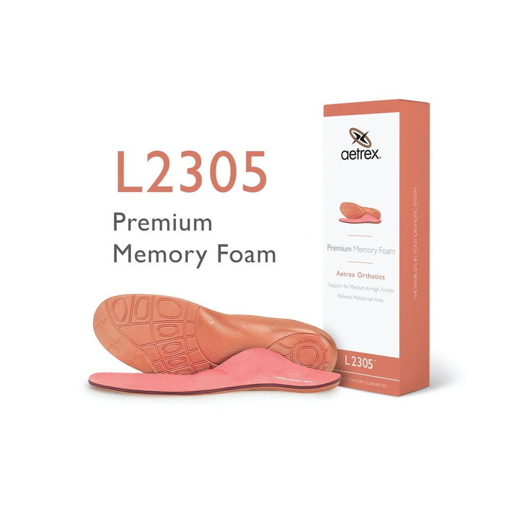 L2305 Women's Premium Memory Foam Orthotics W/ Metatarsal Support