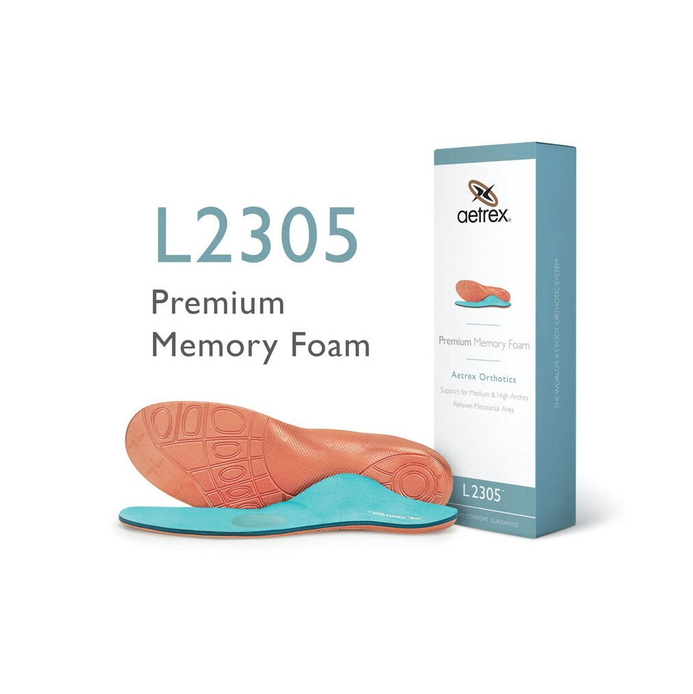 L2305 Men's Premium Memory Foam Orthotics W/ Metatarsal Support