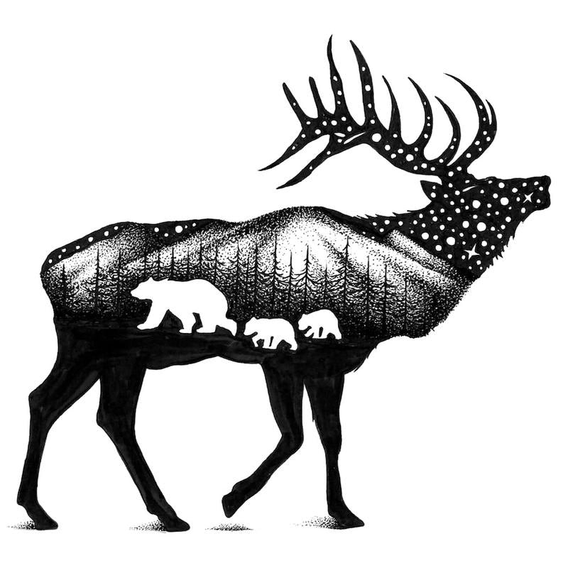 The Elk Outdoor Animal Sticker