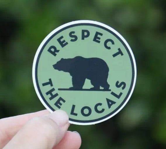 Bear, Respect the Locals Sticker