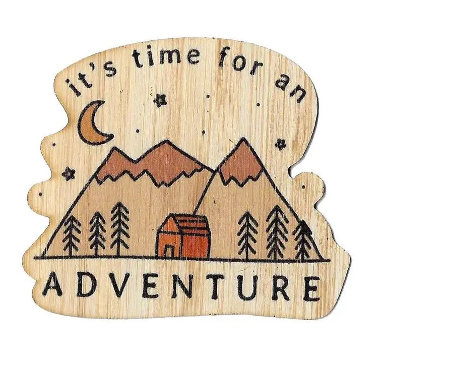 It's Time for an Adventure - Bamboo Wood Sticker