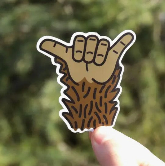 Bigfoot Hang Loose Sticker