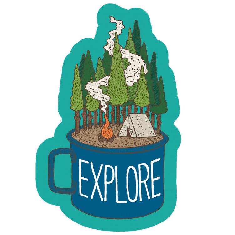 Camping Explore Outdoor Sticker