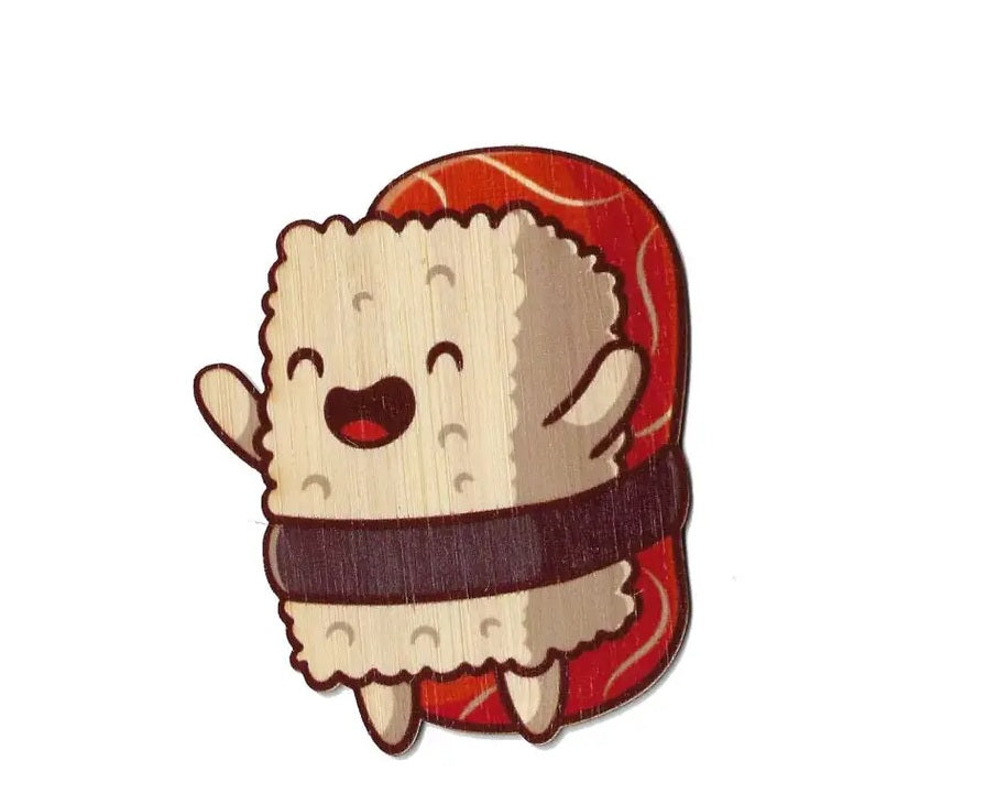 Cute Musubi - Wood Sticker