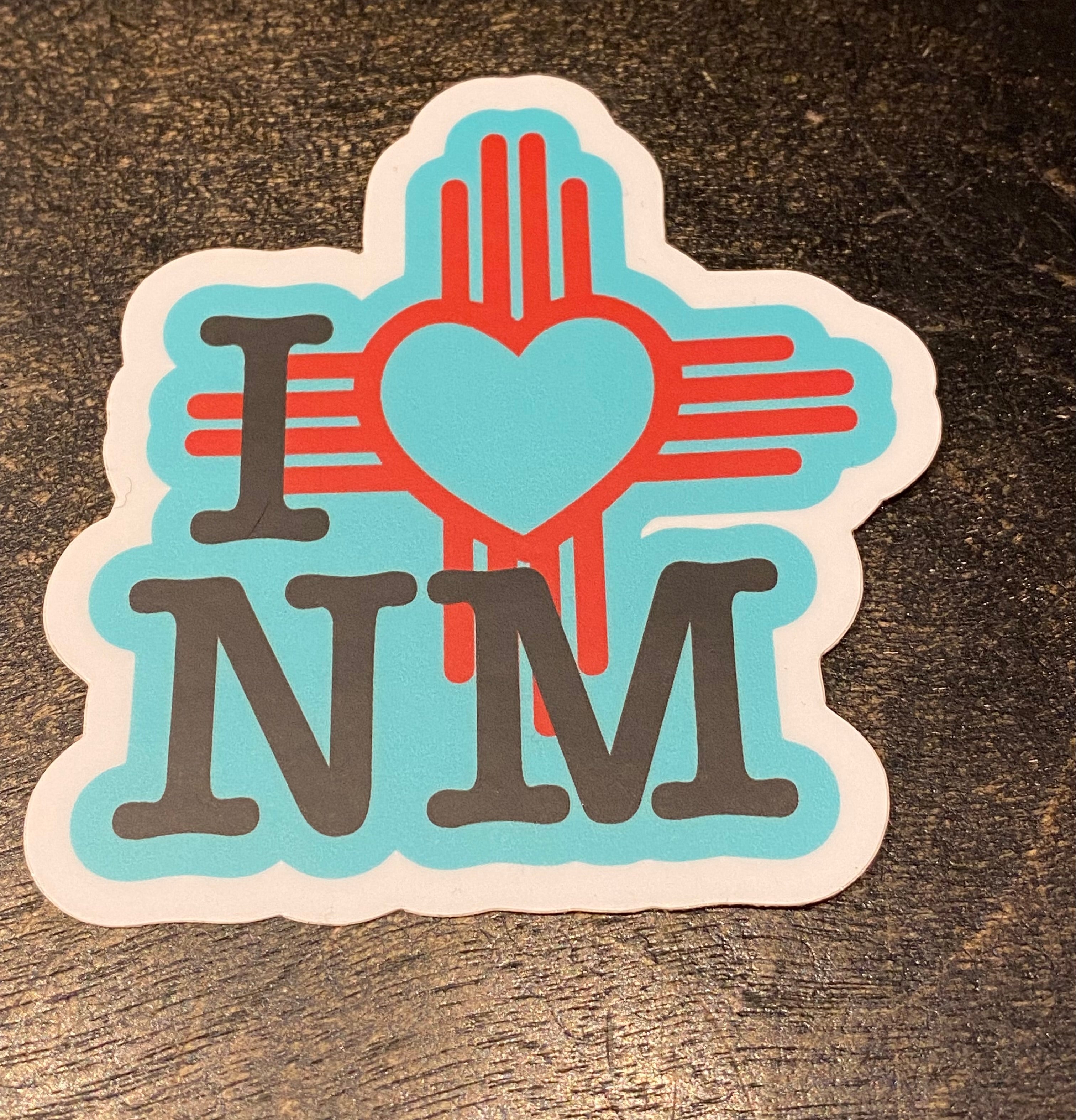 I Heart NM Sticker- Turquoise